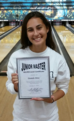 Daniela Perez with her Silver Junior Master Certificate
