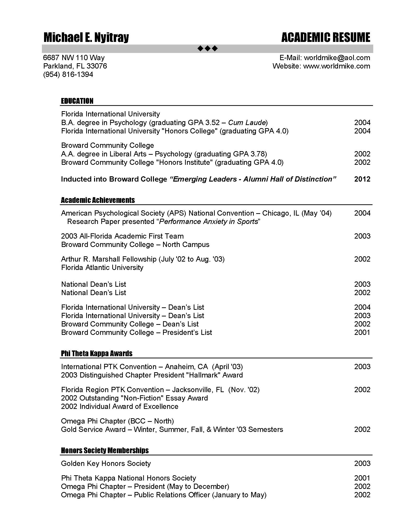 mikenyitrayacademicresume